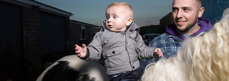 'Father and Son with Horse, Swansea, from series No Place Like Home © Richard Ansett 2021