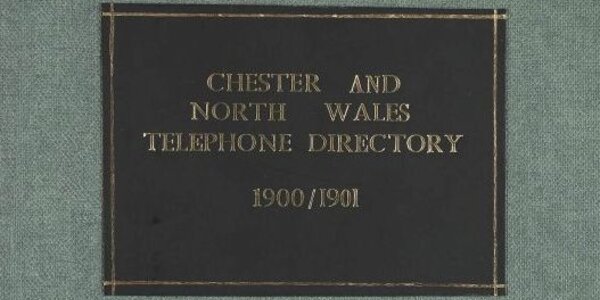 Cover of the Chester and North Wales telephone phone directory 1900/1901